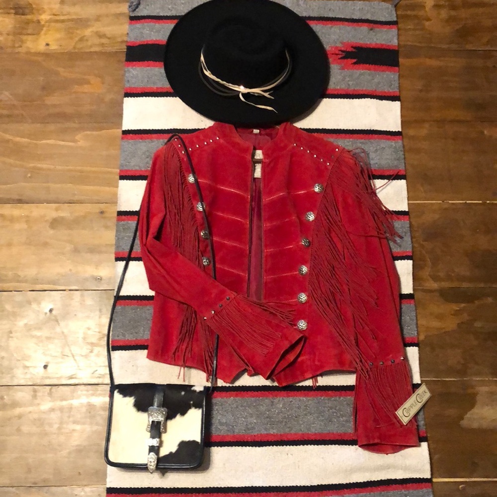 Cripple Creek Red Leather Jacket